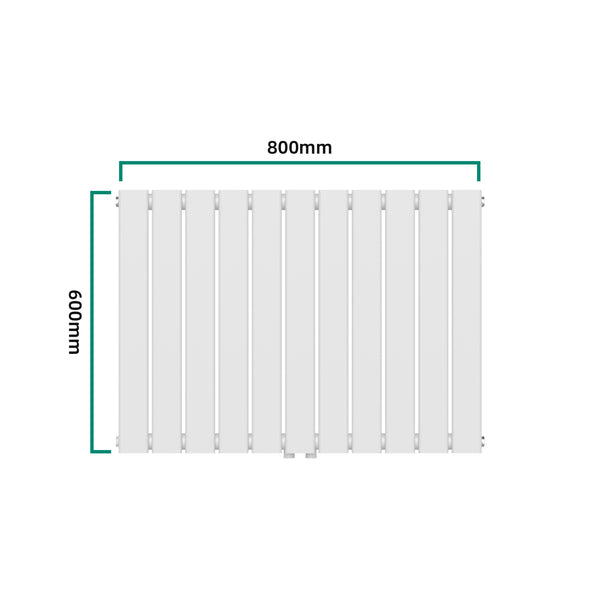 Designradiator Nore Vit 60x80cm Enkelt lager 616W [neu.haus]