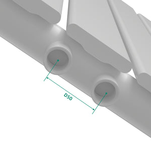 Designradiator Nore Vit 60x80cm Enkelt lager 616W [neu.haus]