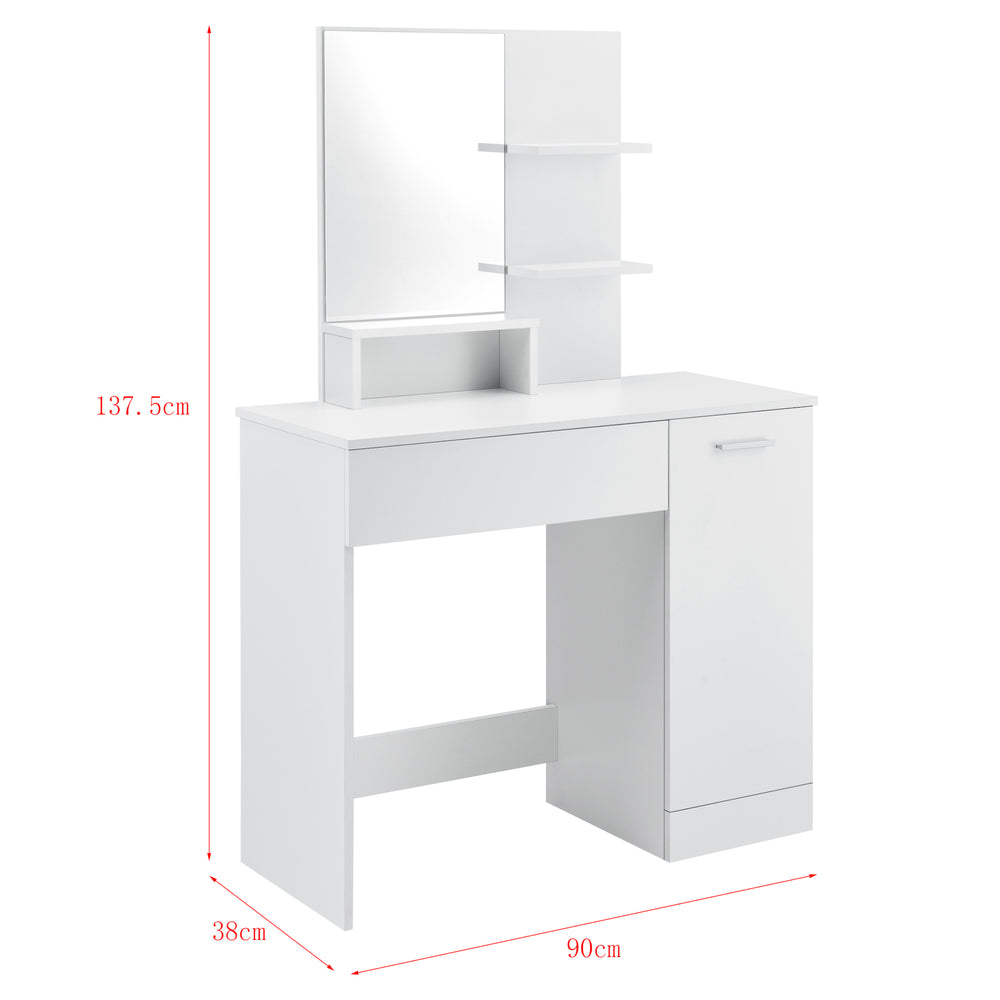 Sminkbord Krugersdorp 138x90x38 cm i olika färger en.casa - premiumXL