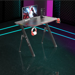 Spelbord Stockton med RGB LED-belysning svart i olika storlekar [pro.tec]