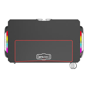 Spelbord Stockton med RGB LED-belysning svart i olika storlekar [pro.tec]