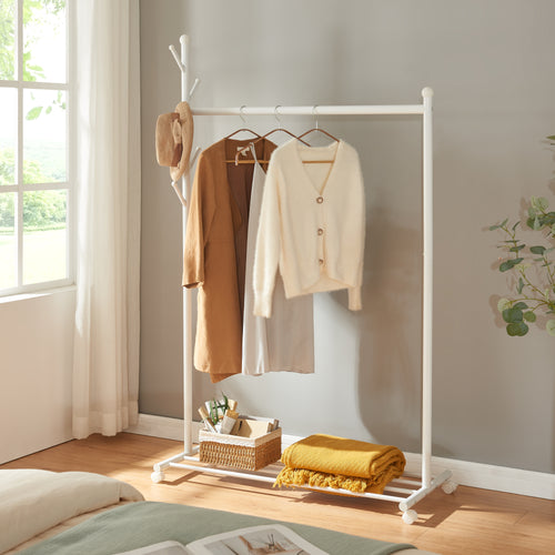 Rullbar klädhängare Snåsa 170x105x43 cm [en.casa]