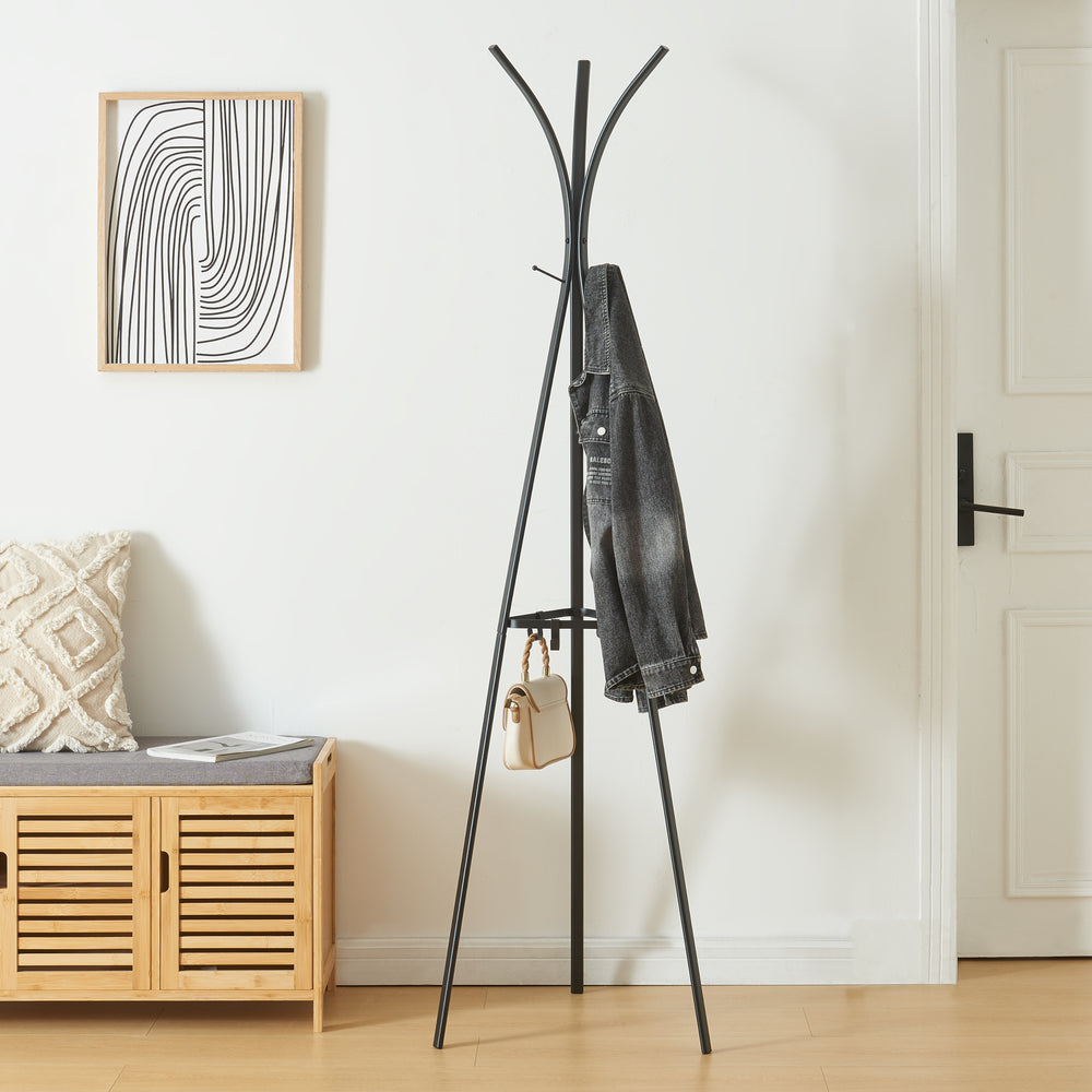 Garderobställ Vevelstad 181x52,5x52,5 cm stål [en.casa] - premiumXL