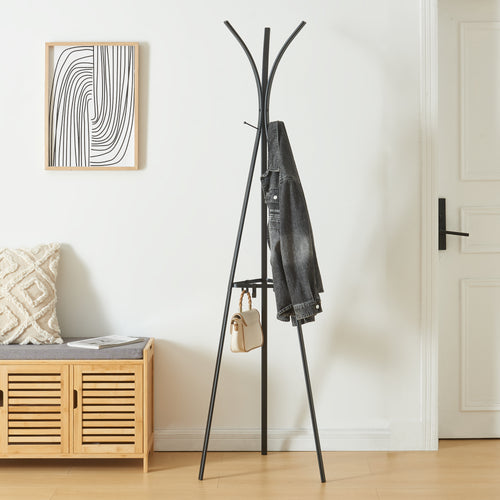 Garderobställ Vevelstad 181x52,5x52,5 cm stål [en.casa] - premiumXL