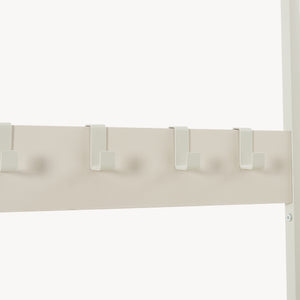 Garderobsställning Napinerg med spegel och skohylla 185x98x34 cm [en.casa]