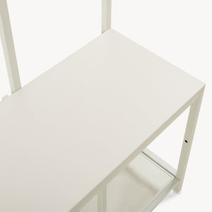 Garderobsställning Napinerg med spegel och skohylla 185x98x34 cm [en.casa]