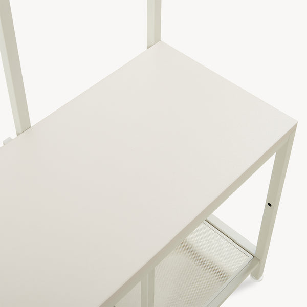 Garderobsställning Napinerg med spegel och skohylla 185x98x34 cm [en.casa]