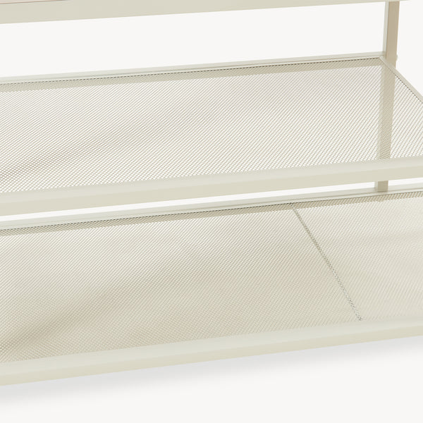 Garderobsställning Napinerg med spegel och skohylla 185x98x34 cm [en.casa]