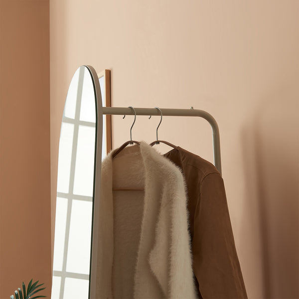 Garderobsspegel 2-i-1 Kuonta 165x40x51 cm [en.casa]