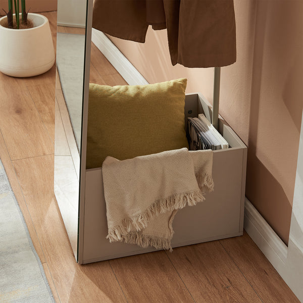 Garderobsspegel 2-i-1 Kuonta 165x40x51 cm [en.casa]