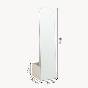 Garderobsspegel 2-i-1 Kuonta 165x40x51 cm [en.casa]