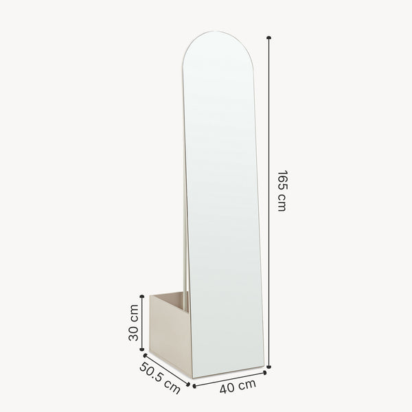 Garderobsspegel 2-i-1 Kuonta 165x40x51 cm [en.casa]