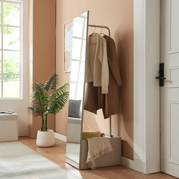 Garderobsspegel 2-i-1 Saden 165x40x51 cm [en.casa]