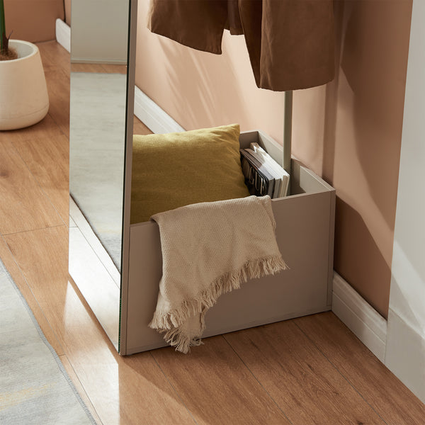Garderobsspegel 2-i-1 Saden 165x40x51 cm [en.casa]