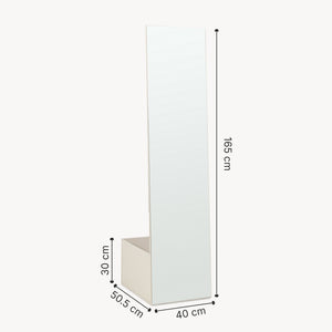 Garderobsspegel 2-i-1 Saden 165x40x51 cm [en.casa]