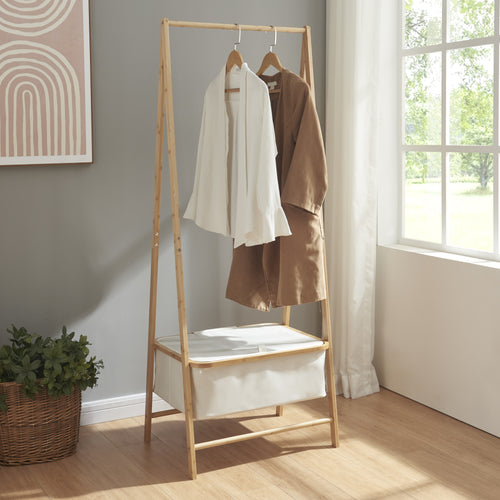 Garderobställ Iitti bambu [en.casa] - premiumXL