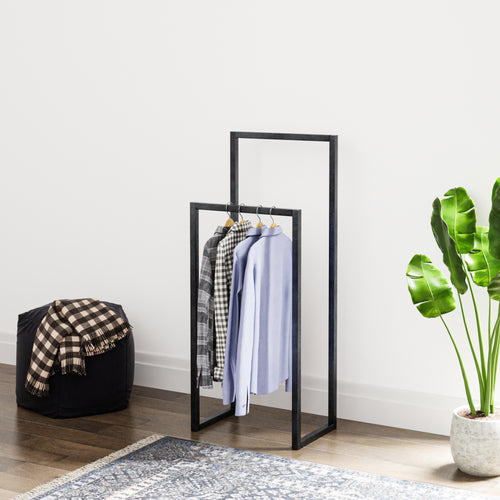 Klädhängare Holtålen 90x40x25 cm stål [en.casa] - premiumXL