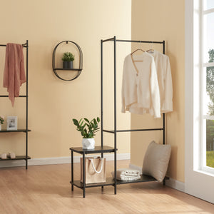 Klädhängare Bø 150x100x34cm svart [en.casa]