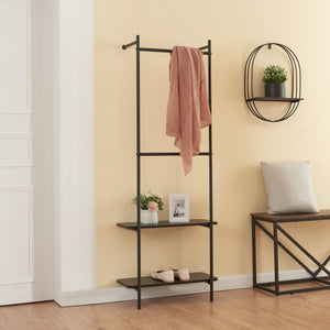 Väggklädhängare Bremanger 162x60x26cm Svart [en.casa] - premiumXL