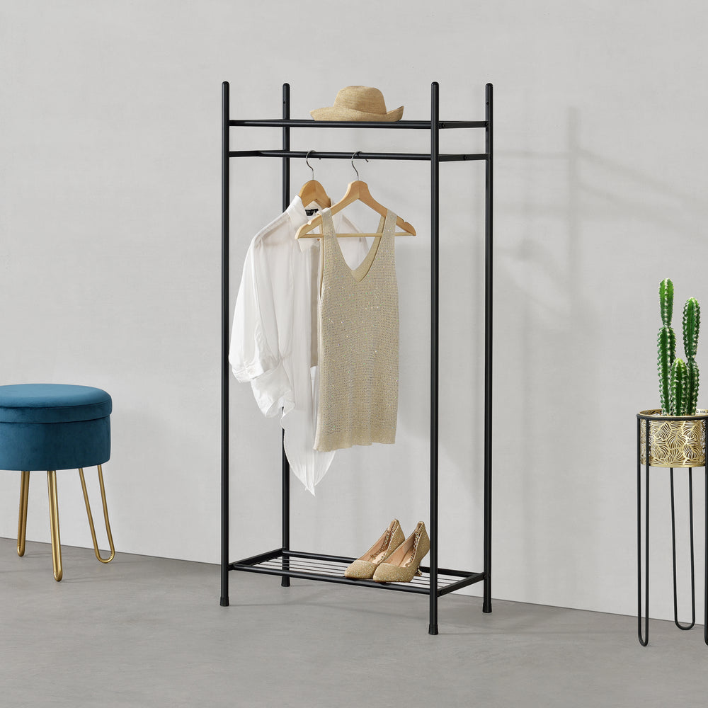 Klädhängare svart olika modeller [en.casa] - premiumXL