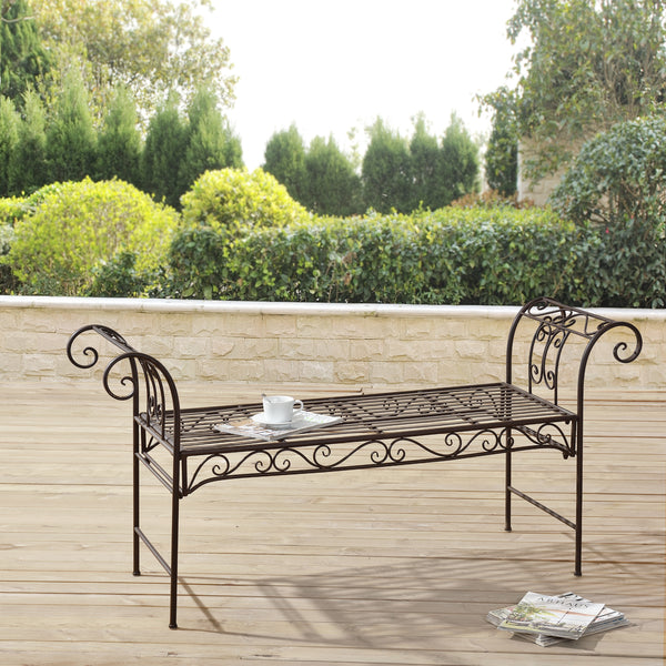 Trädgårdsbänk Cossila 70x147x46cm [en.casa] välj modell