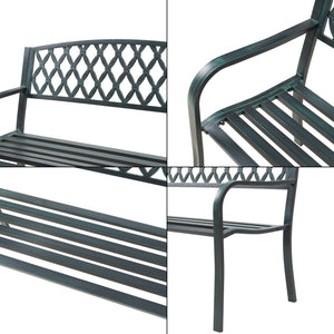 Trädgårdsbänk Opsasar stål [casa.pro]