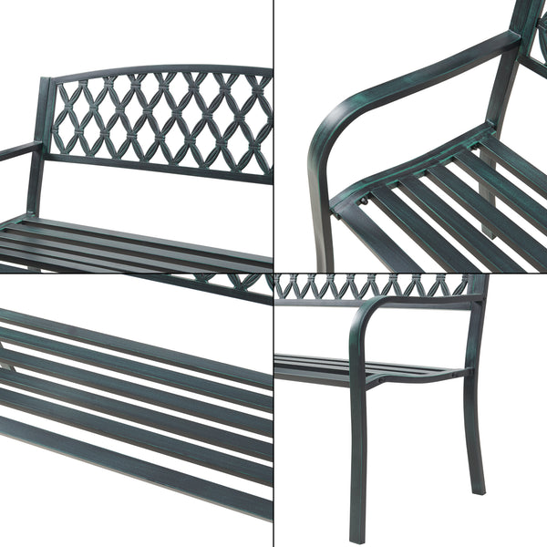 Trädgårdsbänk Opsasar stål [casa.pro]