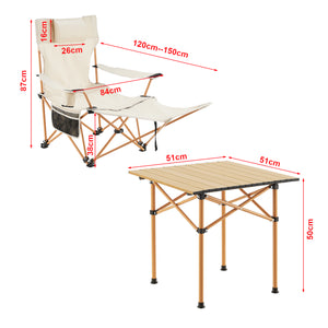 Campingset Bellante av bord och hopfällbara stolar stål [casa.pro]