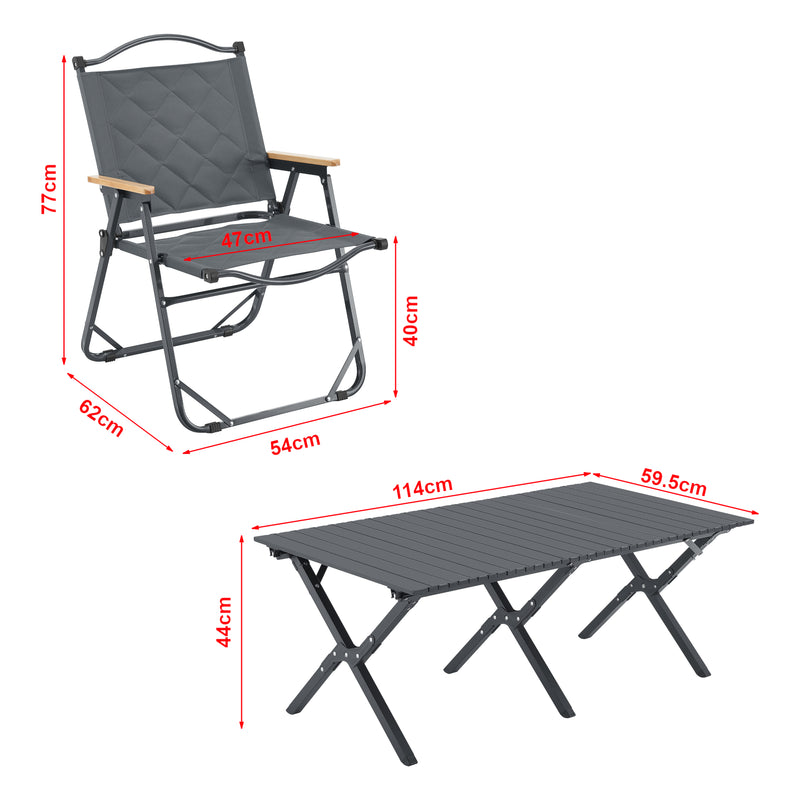 Måttskiss Trädgårdsset Botrugno hopfällbar aluminium [casa.pro]