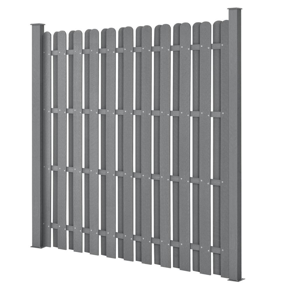 WPC trädgårdsstaket 185x193 cm [neu.holz] - premiumXL