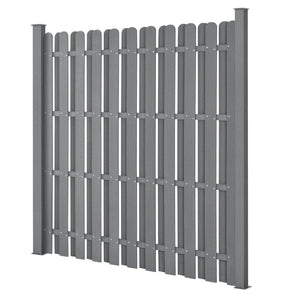 WPC trädgårdsstaket 185x193 cm [neu.holz] - premiumXL
