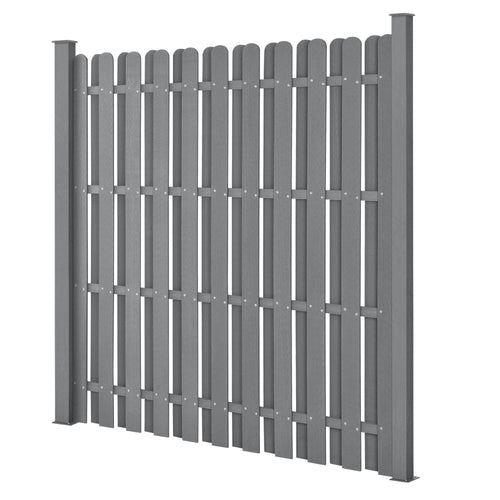 WPC trädgårdsstaket 185x193 cm [neu.holz] - premiumXL