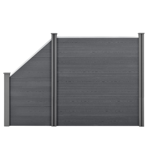 WPC trädgårdsstaket med sned element [neu.holz] - premiumXL