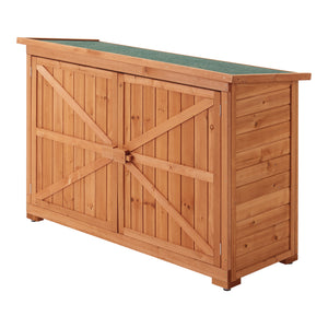 Apparatskåp Kerteminde vedförvaring vedställ 88 x 128 x 50 cm [en.casa] - premiumXL