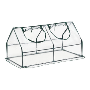 Mini växthus Laubach 120x60x60cm Transparent PVC-folie [en.casa] - premiumXL