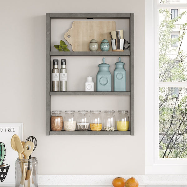 Kökshylla Lappajärvi med 3 hyllplan 60 x 43 x 9 cm i olika färger [en.casa]