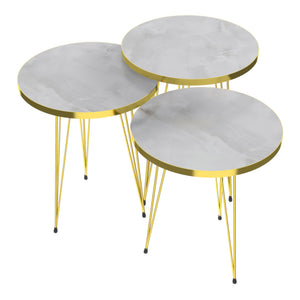 Sidobord Skibby set om 3 guld [en.casa] välj modell