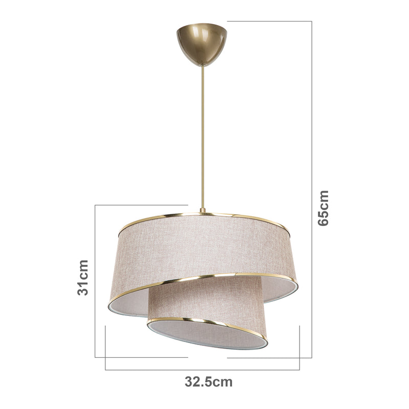 Måttskiss Taklampa Wigan [lux.pro]