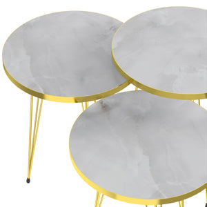 Sidobord Skibby set om 3 guld [en.casa] välj modell