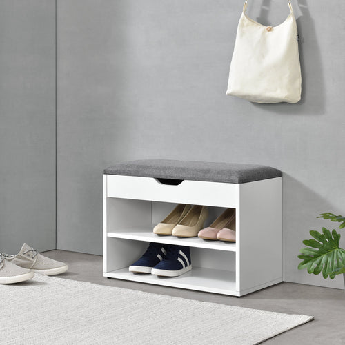 Bänk med skoförvaring Gentofte med dyna för 4 par skor [en.casa] välj modell