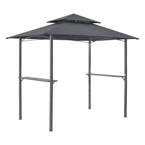 Grillpaviljong Parga 250x241x151cm mörkgrå en.casa - premiumXL