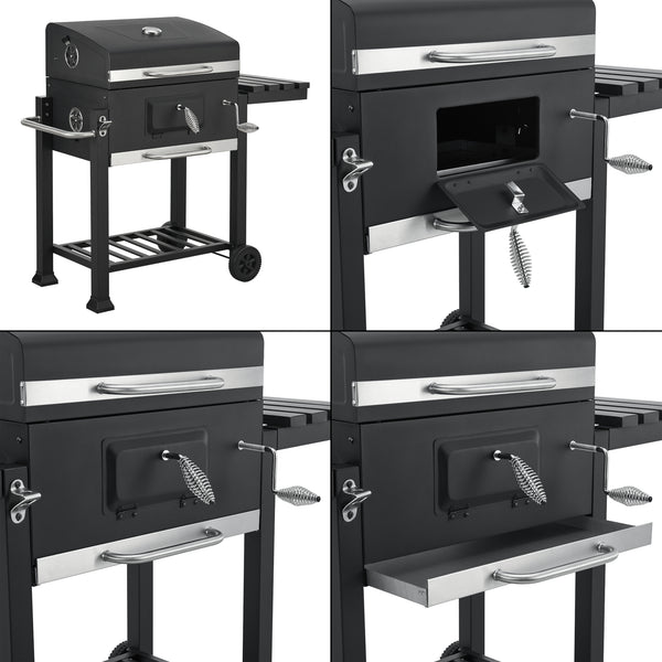 Arnad svart grillvagn [casa.pro]