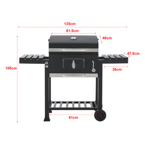 Arnad svart grillvagn [casa.pro]