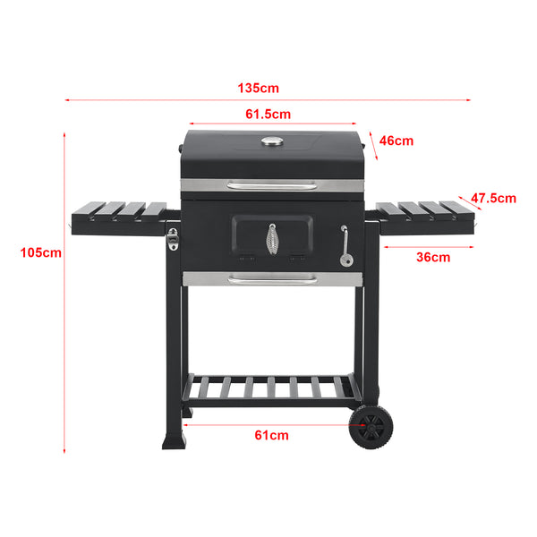 Arnad svart grillvagn [casa.pro]