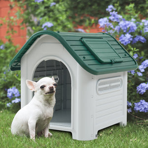 Hundkoja robust plast PVC grå/svart [en.casa] välj modell