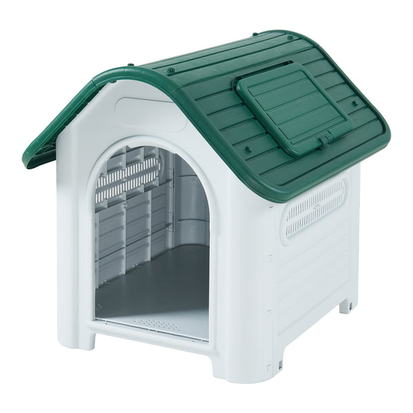 Hundkoja robust plast PVC grå/svart [en.casa] välj modell