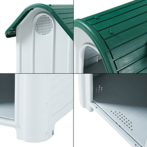 Hundkoja robust plast PVC grå/svart [en.casa] välj modell