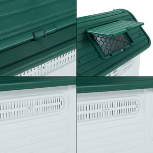 Hundkoja robust plast PVC grå/svart [en.casa] välj modell