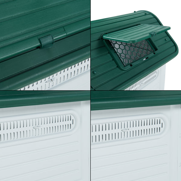 Hundkoja robust plast PVC grå/svart [en.casa] välj modell