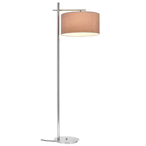 [lux.pro]® Elegant golvlampa - London 1xE27 - 60W - grå/krom